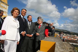 Visita do presidente da República ao miradouro do Alto da Memória, acompanhado pela sua esposa Ma...