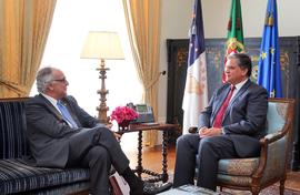 O Provedor de Justiça, José de Faria Costa, em audiência, com o presidente do Governo Regional
