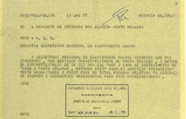 Reforço de comparticipação aos Serviços Municipalizados de Ponta Delgada para a obra de abastecim...
