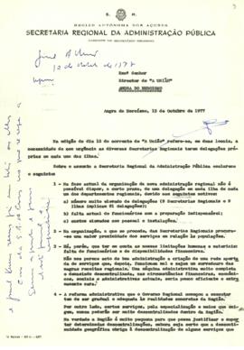 Ofício de resposta ao jornal "A União"