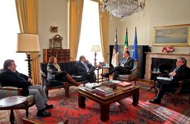 O presidente do Governo Regional em conjunto com o Vice-Presidente receberam, em audiência, a dir...