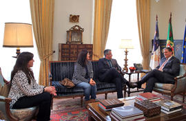 A Direção da Associação Empresarial da Ribeira Grande em audiência, com o presidente do Governo R...