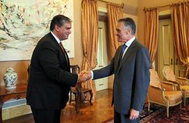 Chegada do presidente do Governo ao Palácio de Belém, recebido, pelo presidente da República Port...