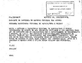 Aviso para apresentação de propostas à Secretaria Regional da Agricultura e Pescas para aquisição...