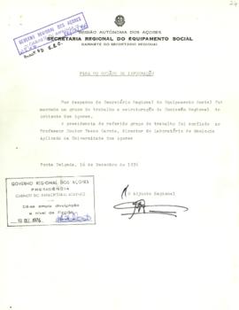 Anúncio para os Órgãos de Informação acerca da criação um grupo de trabalho e estruturação da Com...