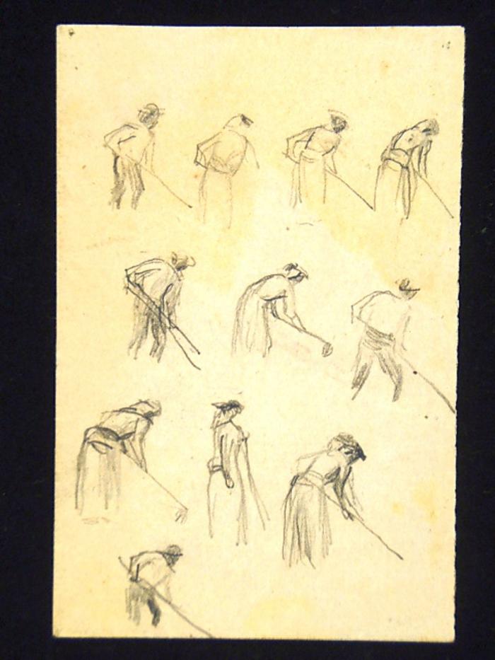 Camponeses trabalhando a terra - Estudo