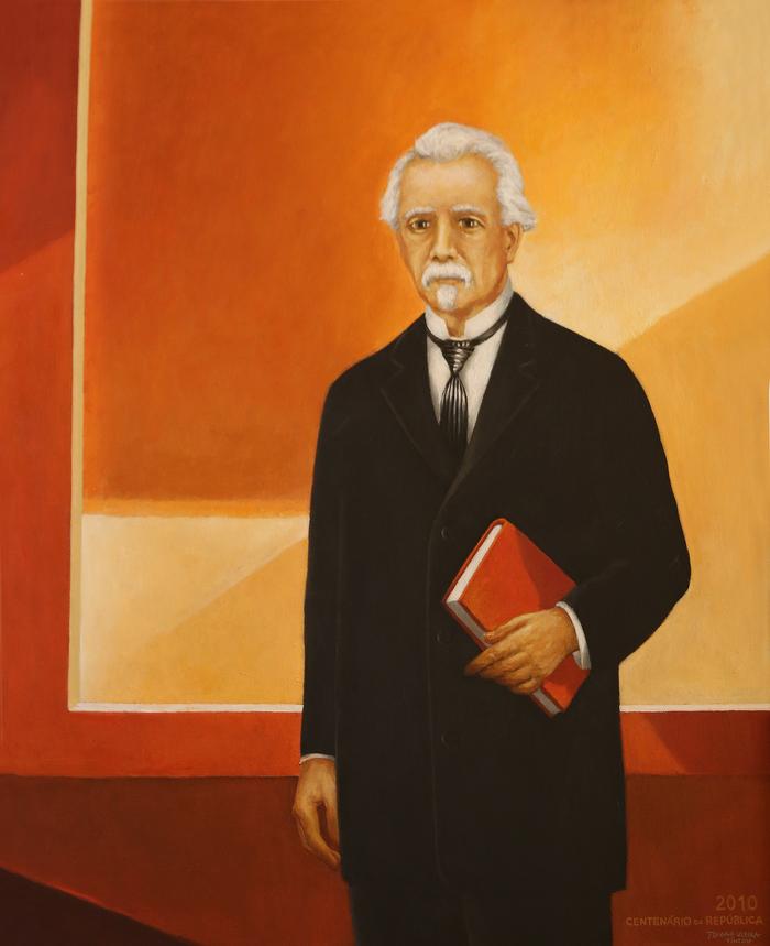 RETRATO DE TEÓFILO BRAGA, PRESIDENTE DO GOVERNO PROVISÓRIO E 2.º PRESIDENTE DA REPÚBLICA PORTUGUESA