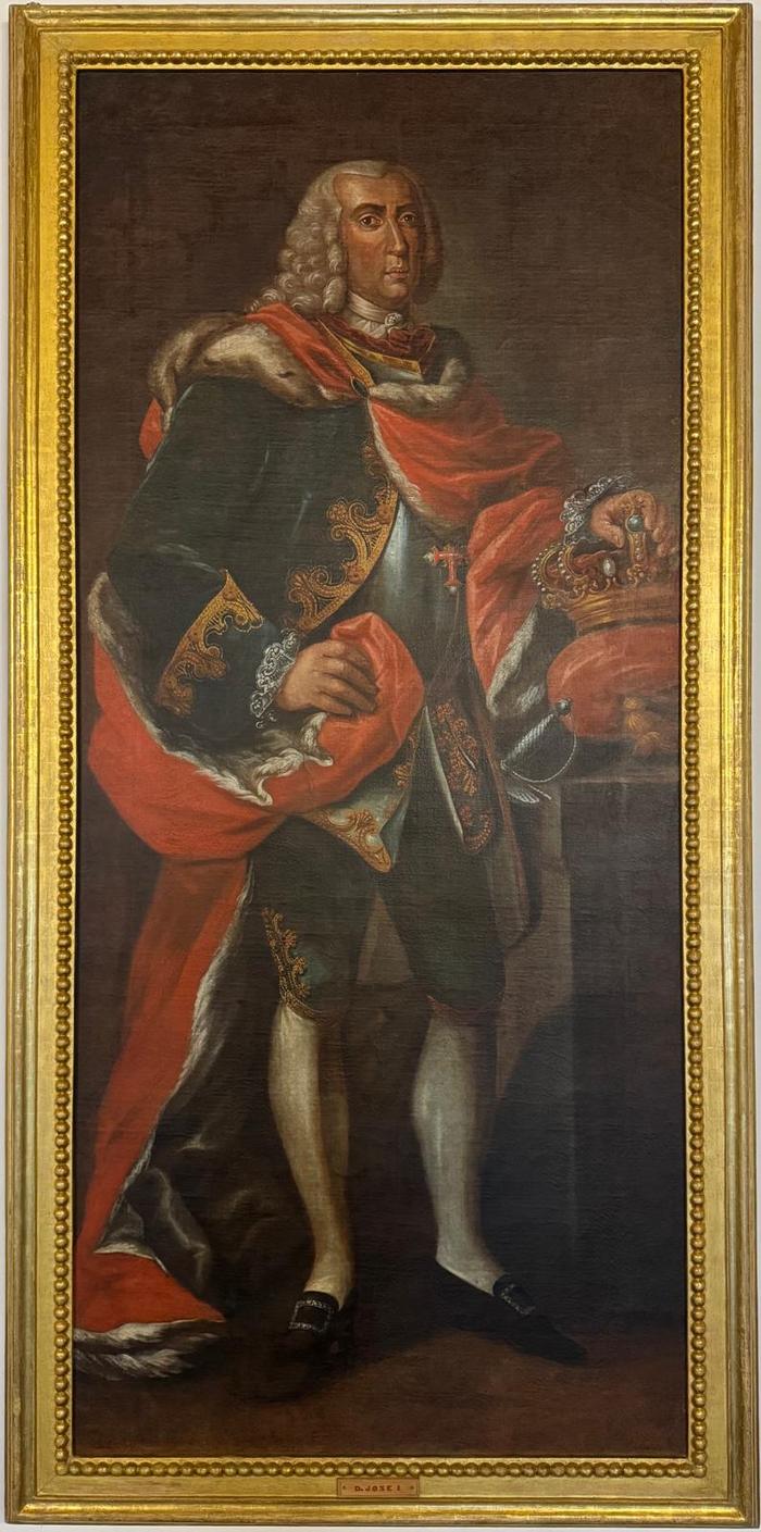 Retrato de D. José I. Pintura com moldura.