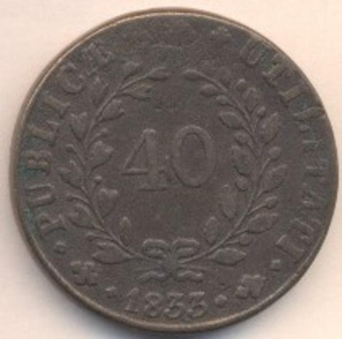 Moeda 40 Réis / Pataco, D. Maria II