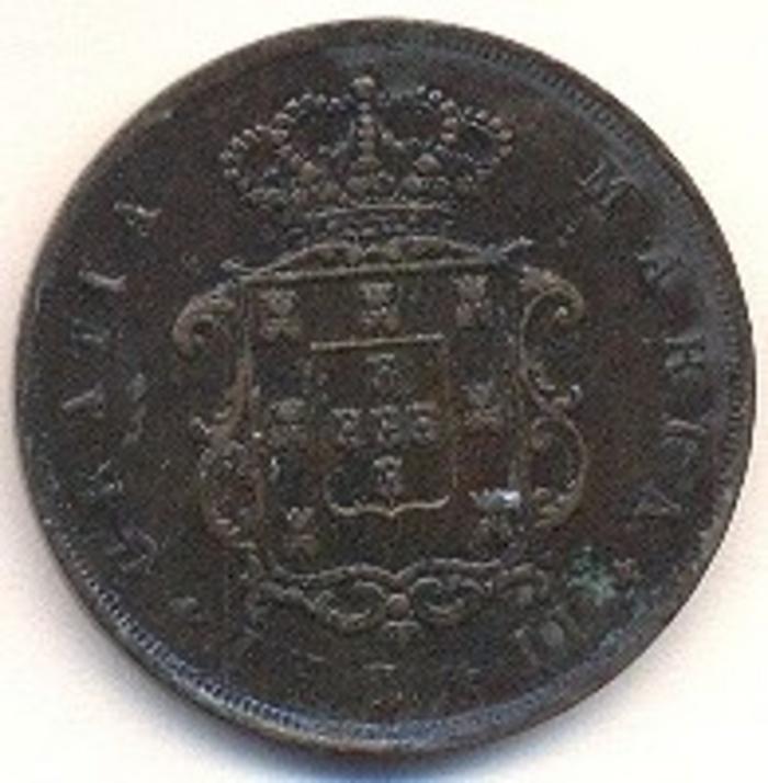 Moeda 10 Réis, D. Maria II