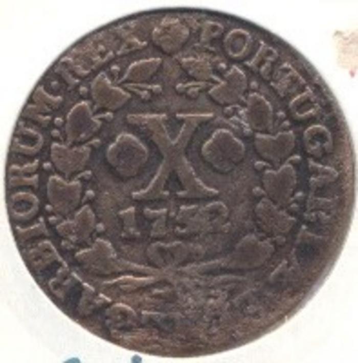 Moeda 10 Réis / ½ Vintém, D. José I