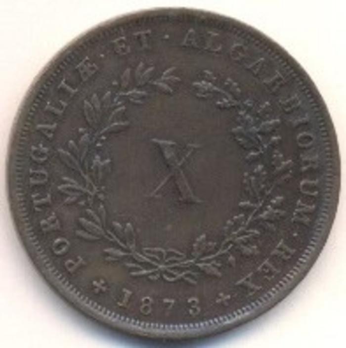 Moeda 10 Réis, D. Luís I 