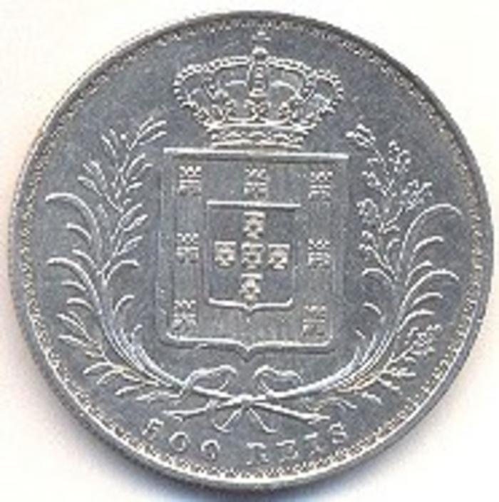 Moeda 500 Réis / 5 Tostões, D. Luís I 