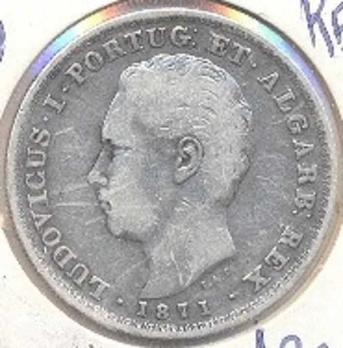 Moeda 500 Réis / 5 Tostões, D. Luís I