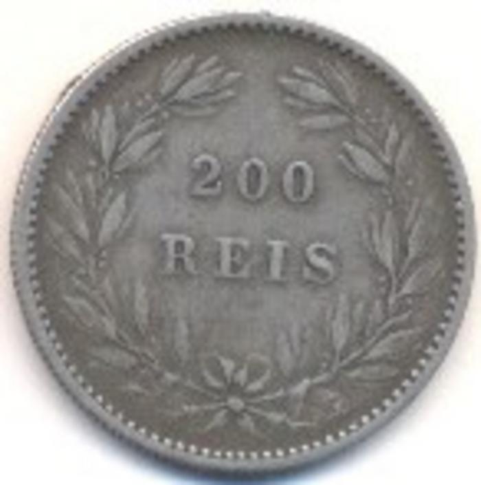 Moeda 200 Réis / 2 Tostões, D, Luís I