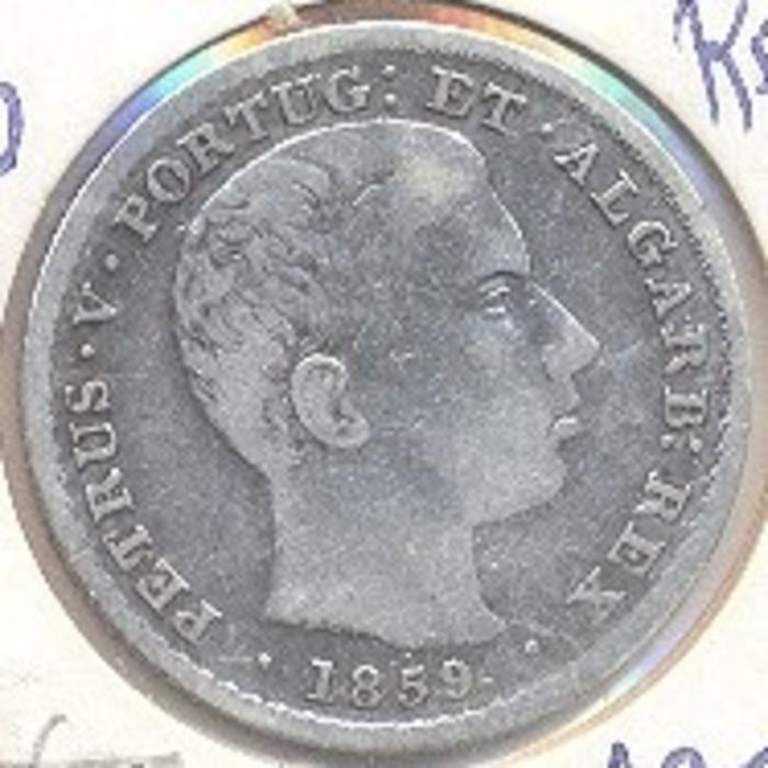 Moeda 500 Réis / 5 Tostões, D. Pedro V