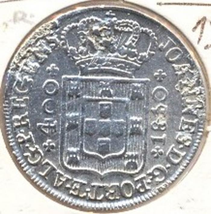Moeda 400 Réis – Cruzado Novo, D. João VI