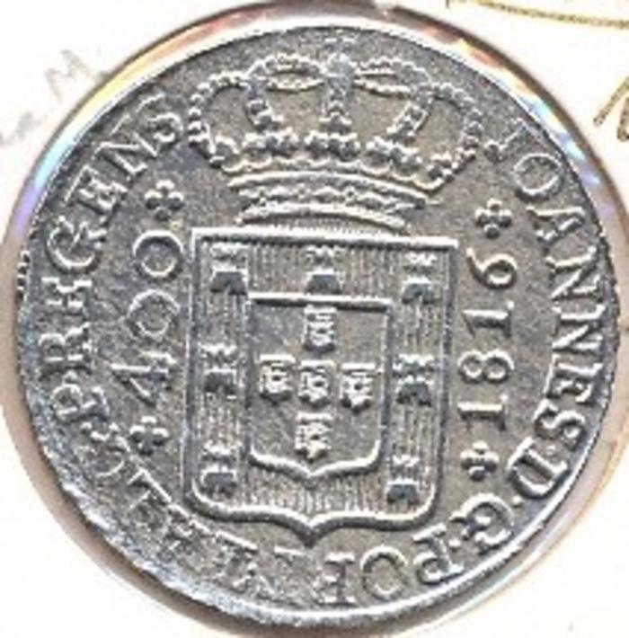 Moeda 400 Réis – Cruzado Novo, D. João VI