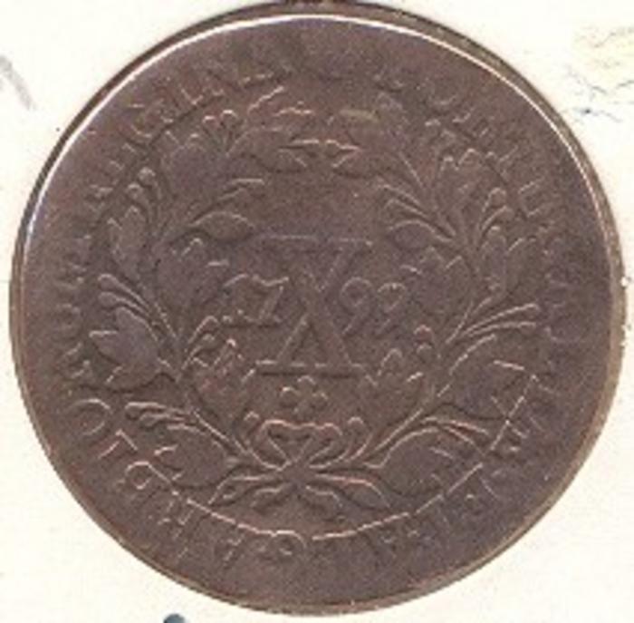 Moeda 10 Réis, D. Maria I