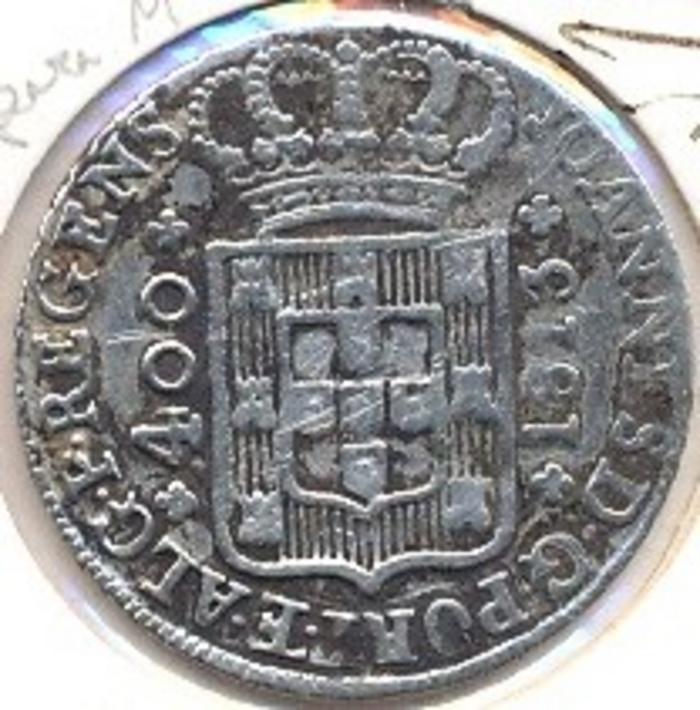 Moeda 400 Réis – Cruzado Novo, D. João VI