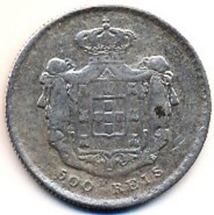 Moeda 500 Réis / 5 Tostões, D. Pedro V