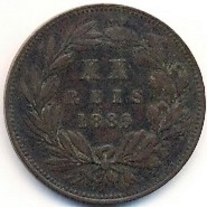 Moeda 20 Réis, D. Luís I 