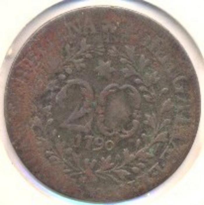 Moeda 20 Réis, D. Maria I