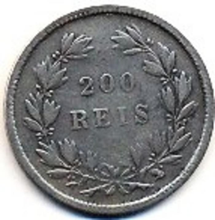 Moeda 200 Réis / 2 Tostões, D. Luís I