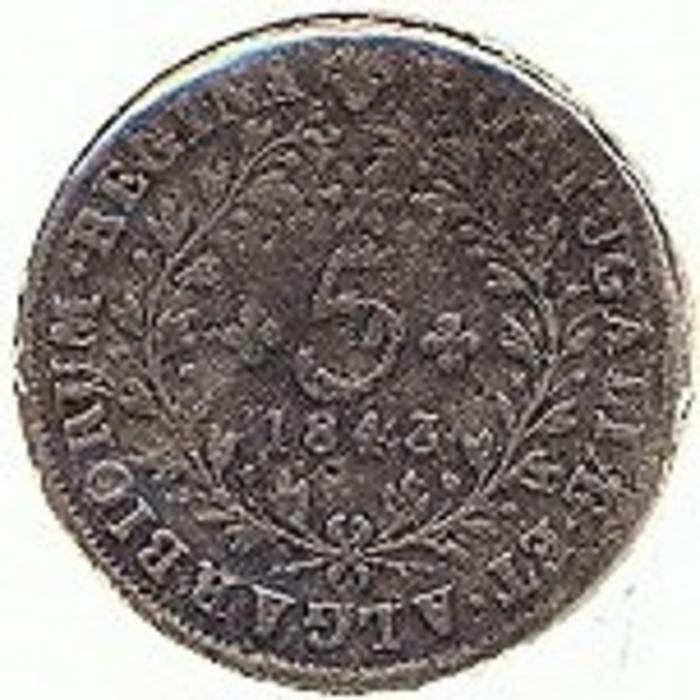 Moeda 5 Réis - Açores, D. Maria II