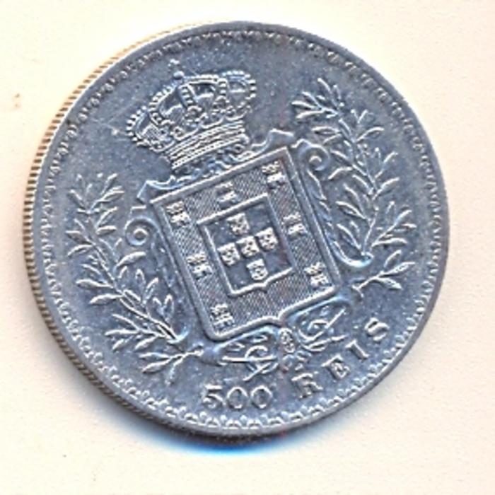 Moeda 500 Réis / 5 Tostões, D. Carlos I
