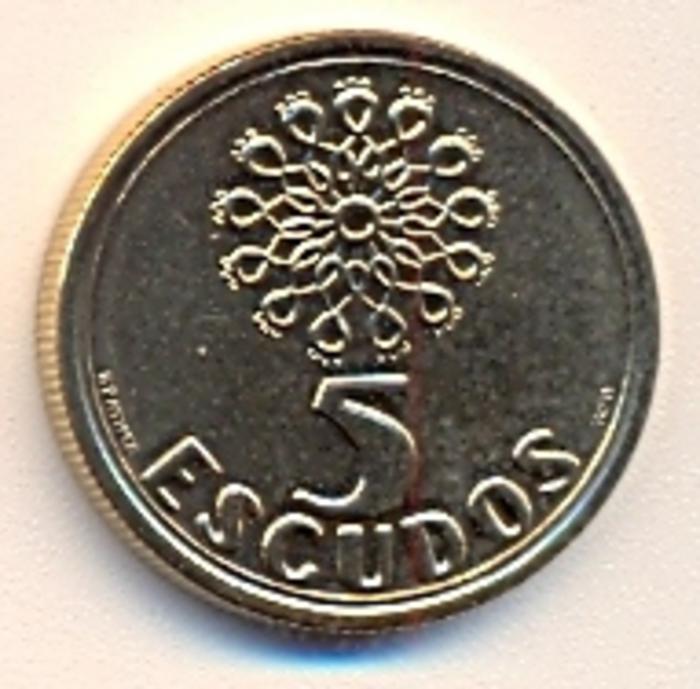 Moeda 5 Escudos, Republica