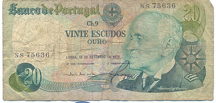Nota de 20 Escudos, Republica 