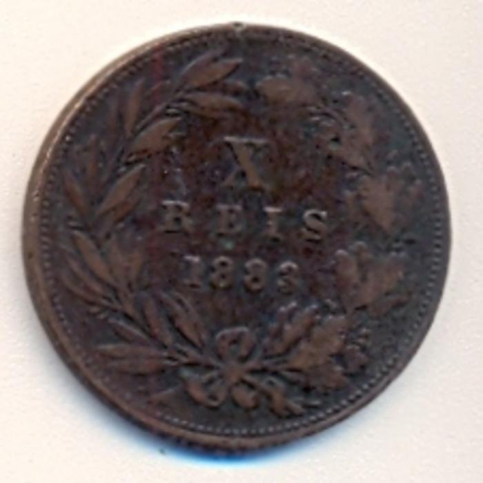 Moeda 10 Réis, D. Luís I