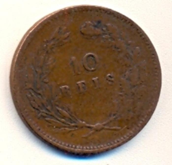 Moeda 10 Réis, D. Carlos I 