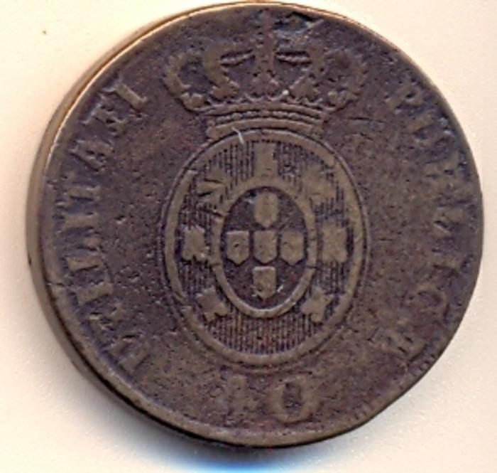 Moeda 40 Réis / Pataco, D. Pedro IV