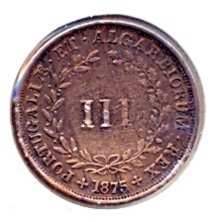 Moeda 3 Réis, D. Luís I 