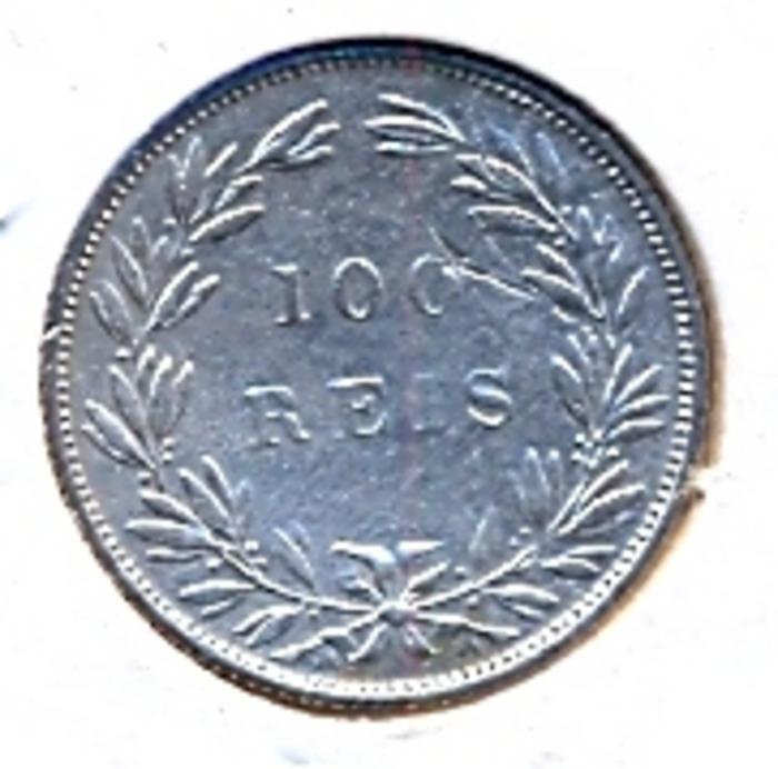 Moeda 100 Réis / Tostão, D. Luís I