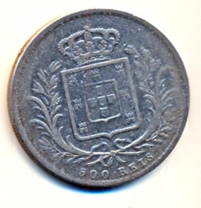 Moeda 500 Réis / 5 Tostões, D. Luís I