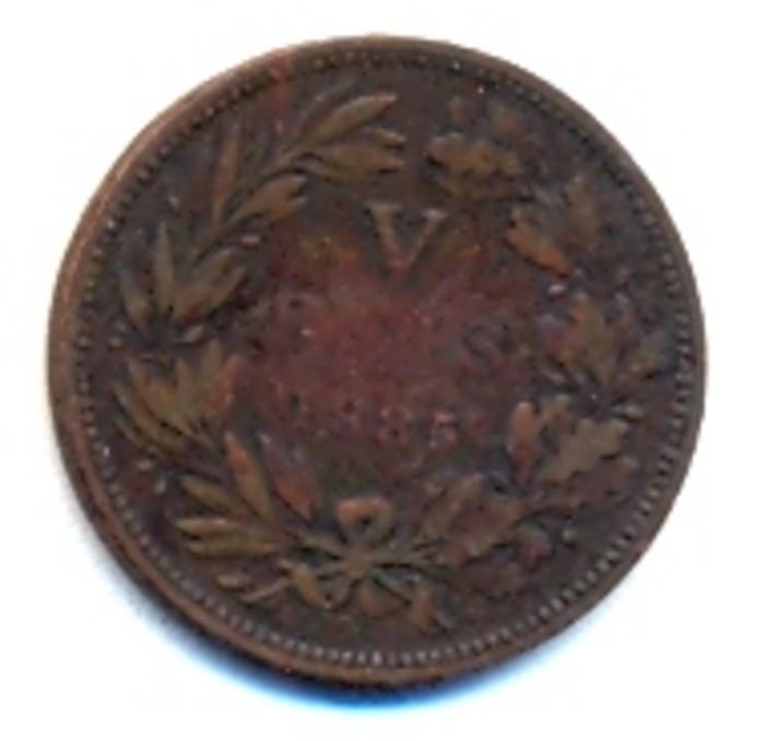 Moeda 5 Réis, D. Luís I 