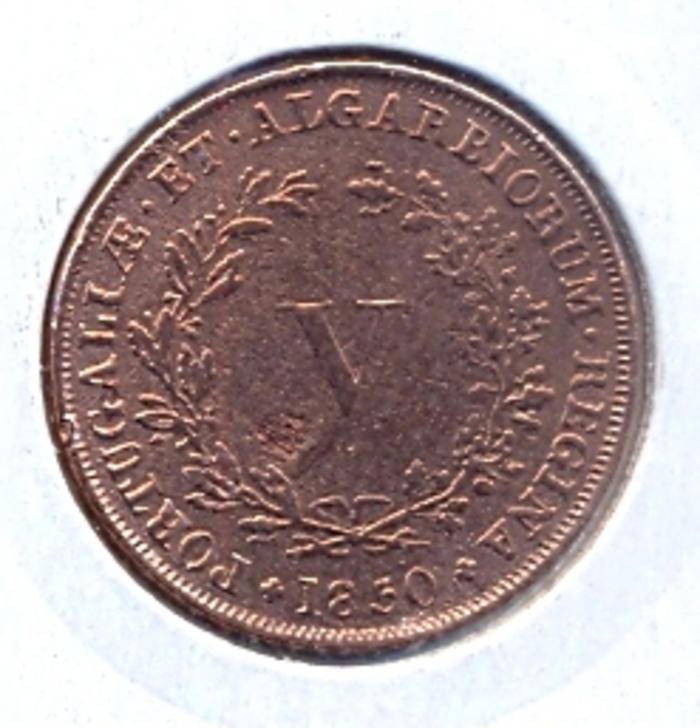 Moeda 5 Réis, D. Maria II